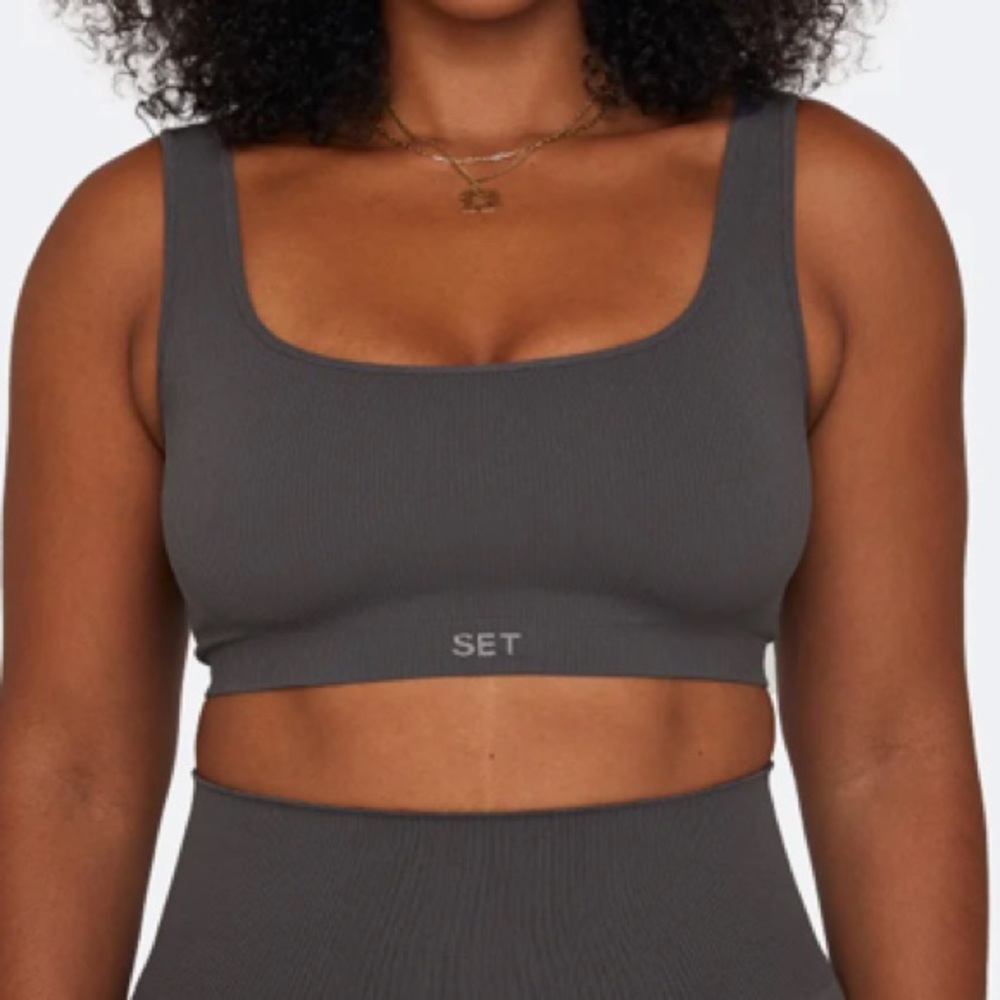 SET Active Box Cut Bra Concrete Jungle